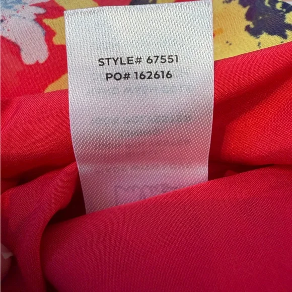 Lulus Women’s Radiant Ruby Red Floral Print Chiffon Maxi Dress Size Medium NWT - Picture 12 of 16